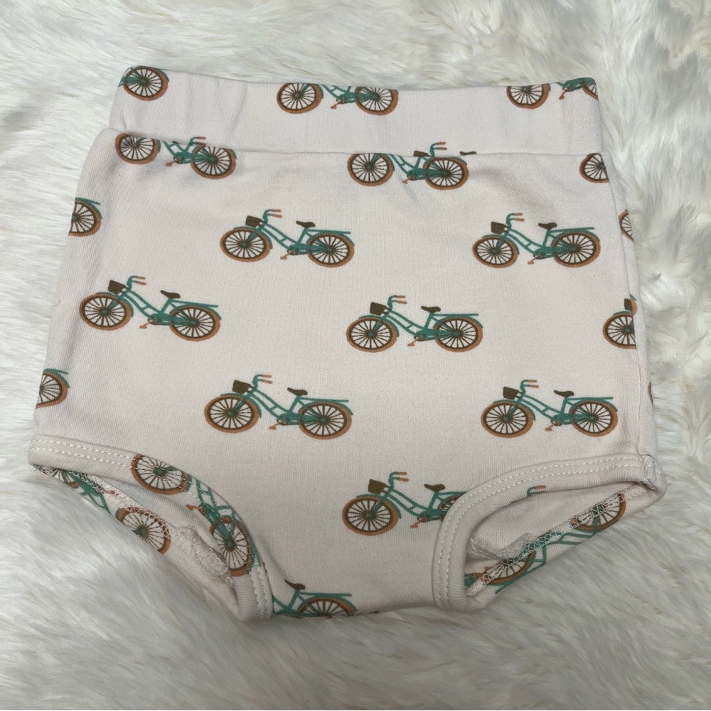 kate quinn Bicycle Print Bloomer Diaper Cover 12-18 cotton